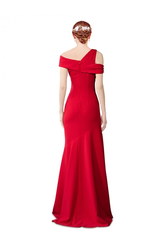 Sleeveless Stretch Crepe Red Long Formal Evening Gown / Prom Dress / Bridesmaid Dress Bath