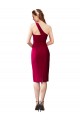 Sleeveless One Shoulder Stretch Crepe Black Cocktail Length Formal Evening Gown / Prom Dress / Bridesmaid Dress Bath