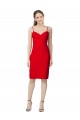 Sleeveless Sweetheart Stretch Crepe Red Cocktail Length Formal Evening Gown / Prom Dress / Bridesmaid Dress Bath