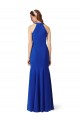 Sleeveless V-Neck Stretch Crepe Royal Blue Long Formal Evening Gown / Prom Dress / Bridesmaid Dress Bath