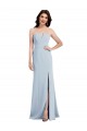 Sleeveless Strapless Stretch Crepe Light Sky Blue Long Bridesmaid Dress / Evening Dress Bath