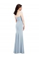 Sleeveless Strapless Stretch Crepe Light Sky Blue Long Bridesmaid Dress / Evening Dress Bath