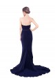 Sleeveless Strapless Stretch Crepe Dark Navy Mermaid Sweep Train Semi Formal Evening Dress / Prom Dress / Bridesmaid Dress Bath