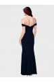 Sleeveless Off the Shoulder Stretch Crepe Ivory Long Formal Dress / Bridesmaid Dress Bath