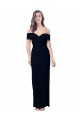 Sleeveless Sweetheart Stretch Crepe Black Long Formal Dress / Bridesmaid Dress Bath