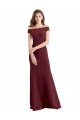 Sleeveless High Neck Stretch Crepe Burgundy Gold Long Prom Dress / Bridesmaid Dress Bath