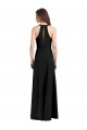 Sleeveless High Neck Stretch Crepe Black Sheath Long Formal Evening Gown / Prom Dress / Bridesmaid Dress Bath