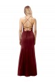 Sleeveless High Neck Stretch Crepe Burgundy Gold Long Formal Evening Gown / Prom Dress / Bridesmaid Dress Bath