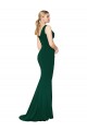 Sleeveless High Neck Stretch Crepe Midnight Green Long Formal Evening Gown / Prom Dress / Bridesmaid Dress Bath