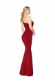 Sleeveless High Neck Stretch Crepe Burgundy Long Formal Evening Gown / Prom Dress / Bridesmaid Dress Bath