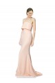 Sleeveless High Neck Stretch Crepe Nude Long Black Tie Evening Gown / Prom Dress / Bridesmaid Dress Bath