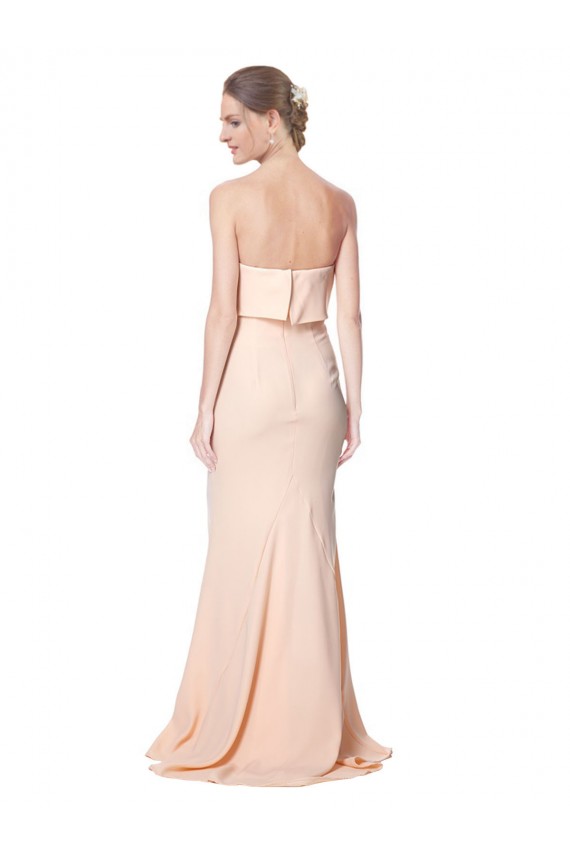 Sleeveless High Neck Stretch Crepe Nude Long Black Tie Evening Gown / Prom Dress / Bridesmaid Dress Bath
