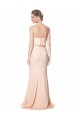 Sleeveless High Neck Stretch Crepe Nude Long Black Tie Evening Gown / Prom Dress / Bridesmaid Dress Bath