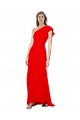Sleeveless High Neck Stretch Crepe Red Long Formal Dress / Bridesmaid Dress Bath