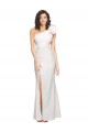 Sleeveless One Shoulder Stretch Crepe Ivory Long Formal Evening Gown / Prom Dress / Bridesmaid Dress Bath