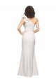 Sleeveless One Shoulder Stretch Crepe Ivory Long Formal Evening Gown / Prom Dress / Bridesmaid Dress Bath