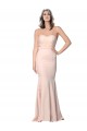 Sleeveless Sweetheart Stretch Crepe & Tulle Nude Long Formal Evening Gown / Prom Dress / Bridesmaid Dress Bath