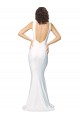 Sleeveless High Neck Stretch Crepe Ivory Long Formal Evening Gown / Prom Dress / Bridesmaid Dress Bath