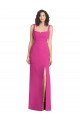 Sleeveless Square Neck Stretch Crepe Fuchsia Long Semi Formal Evening Dress / Prom Dress / Bridesmaid Dress Bath