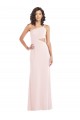 Sleeveless One Shoulder Stretch Crepe Pink Long Formal Evening Gown / Prom Dress / Bridesmaid Dress Bath