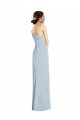 Sleeveless Off the Shoulder Stretch Crepe Light Sky Blue Long Formal Evening Gown / Prom Dress / Bridesmaid Dress Bath