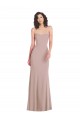 Sleeveless Strapless Stretch Crepe Dusty Pink Long Formal Dress / Bridesmaid Dress Bath