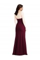Sleeveless Strapless Stretch Crepe Burgundy Gold Long Semi Formal Evening Dress / Prom Dress / Bridesmaid Dress Bath