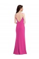Sleeveless High Neck Stretch Crepe Fuchsia Long Formal Evening Gown / Prom Dress / Bridesmaid Dress Bath