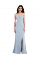 Sleeveless Spaghetti Straps Stretch Crepe Light Sky Blue Long Formal Evening Gown / Prom Dress / Bridesmaid Dress Bath