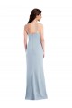 Sleeveless Spaghetti Straps Stretch Crepe Light Sky Blue Long Formal Evening Gown / Prom Dress / Bridesmaid Dress Bath
