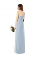 Sleeveless One Shoulder Stretch Crepe Light Sky Blue Long Semi Formal Evening Dress / Prom Dress / Bridesmaid Dress Bath