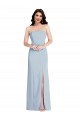 Sleeveless Strapless Stretch Crepe Light Sky Blue Long Formal Evening Gown / Prom Dress / Bridesmaid Dress Bath