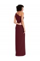 Sleeveless One Shoulder Stretch Crepe Burgundy Gold Long Formal Evening Gown / Prom Dress / Bridesmaid Dress Bath