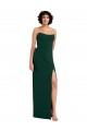 Sleeveless Strapless Stretch Crepe Midnight Green Long Formal Evening Gown / Prom Dress / Bridesmaid Dress Bath