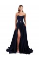 Sleeveless High Neck Stretch Crepe Dark Navy Long Formal Dress / Bridesmaid Dress Bath