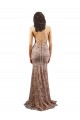 Sleeveless High Neck Stretch Crepe & Sequin Tulle Rose Gold Long Formal Evening Gown / Prom Dress / Bridesmaid Dress Bath