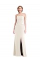 Sleeveless Strapless Stretch Crepe Ivory Long Semi Formal Evening Dress / Prom Dress / Bridesmaid Dress Bath