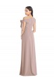 Sleeveless Off the Shoulder Stretch Crepe Dusty Pink Long Formal Evening Gown / Prom Dress / Bridesmaid Dress Bath