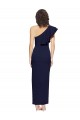 Sleeveless One Shoulder Stretch Crepe Dark Navy Sheath Long Formal Evening Gown / Prom Dress / Bridesmaid Dress Bath