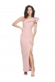 Sleeveless One Shoulder Stretch Crepe Mauve Long Formal Evening Gown / Prom Dress / Bridesmaid Dress Bath
