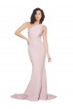 Sleeveless One Shoulder Stretch Crepe Mauve Sweep Train Semi Formal Evening Dress / Prom Dress / Bridesmaid Dress Bath