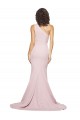 Sleeveless One Shoulder Stretch Crepe Mauve Sweep Train Semi Formal Evening Dress / Prom Dress / Bridesmaid Dress Bath
