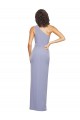 Sleeveless One Shoulder Stretch Crepe Smoke Blue Long Formal Evening Gown / Prom Dress / Bridesmaid Dress Bath