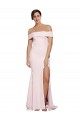 Sleeveless Square Neck Stretch Crepe Pink Sweep Train Formal Evening Gown / Prom Dress / Bridesmaid Dress Bath