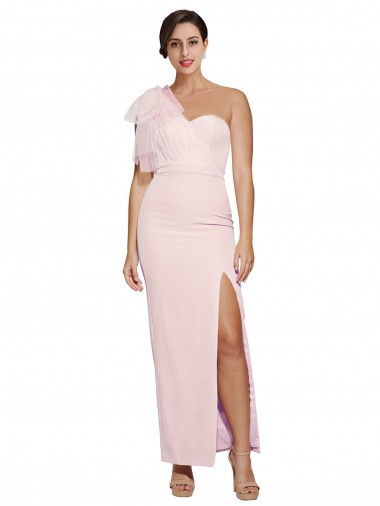 Sleeveless Sweetheart Stretch Crepe Pink Long Formal Evening Gown / Prom Dress / Bridesmaid Dress Bath