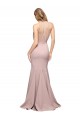 Sleeveless High Neck Stretch Crepe Dusty Pink Sweep Train Formal Evening Gown / Prom Dress / Bridesmaid Dress Bath
