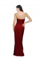 Sleeveless Sweetheart Stretch Crepe Burgundy Long Bridesmaid Dress / Evening Dress Bath