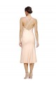 Sleeveless V-Neck Stretch Crepe Nude Midi Length Evening Gown / Prom Dress / Bridesmaid Dress Bath