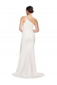 Sleeveless Strapless Stretch Crepe Ivory Sweep Train Semi Formal Evening Dress / Prom Dress / Bridesmaid Dress Bath