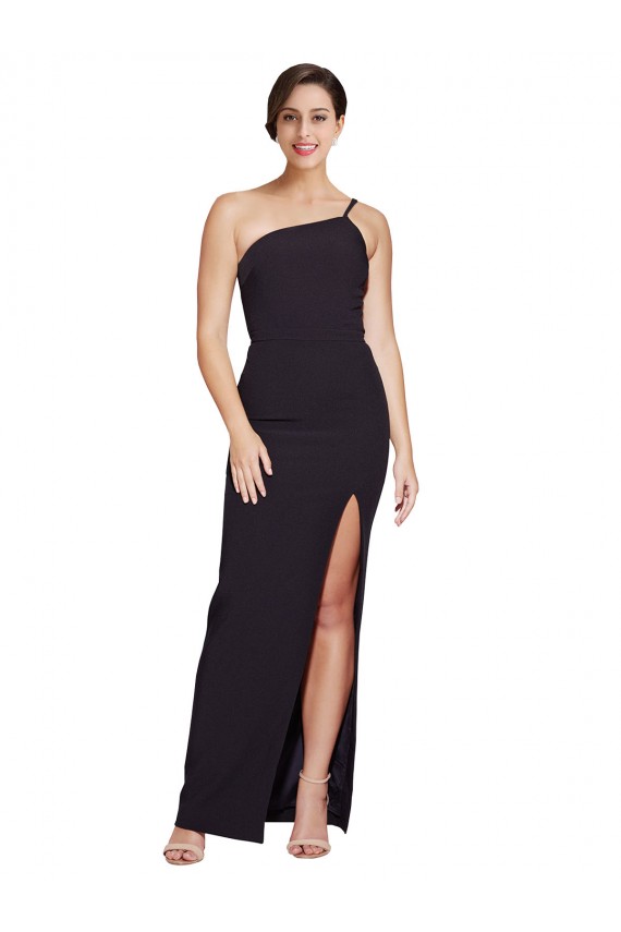 Sleeveless Strapless Stretch Crepe Black Long Formal Evening Gown / Prom Dress / Bridesmaid Dress Bath